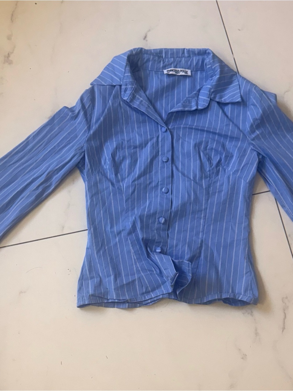Princess polly Pinstripe Button-Front Top sz 5